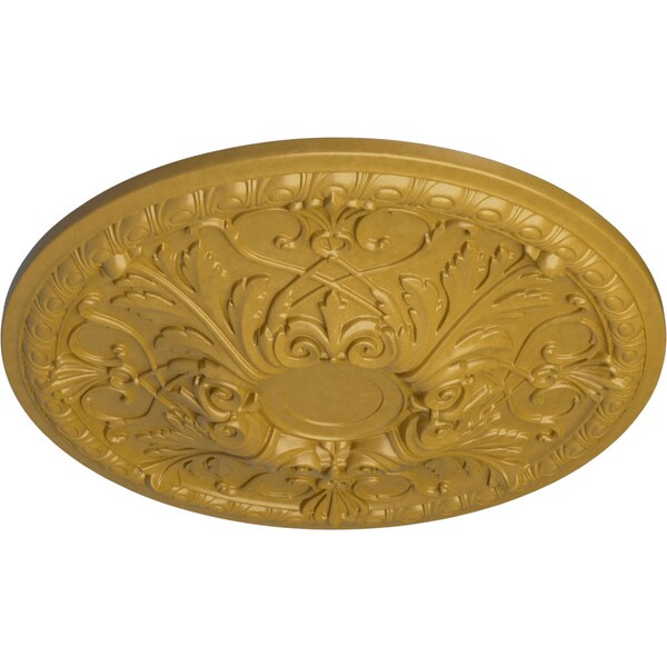 Tristan Ceiling Medallion (Fits Canopies Up To 5 1/2), Hand-Painted Iridescent Gold, 26OD X 3P